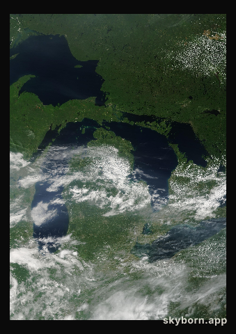 The Earth on 21 July 2024 · Great Lakes