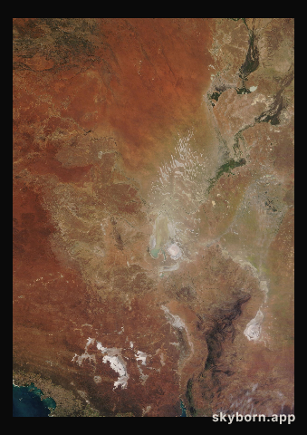 The Earth on 23 July 2024 · Lake Eyre, Australia