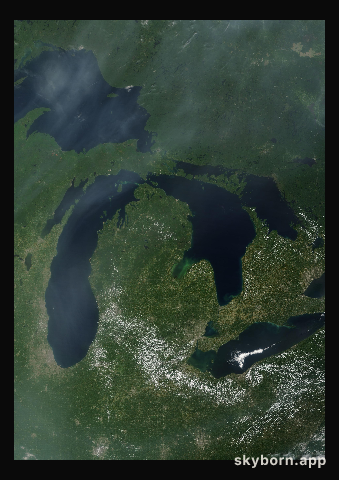 The Earth on 26 July 2024 · Great Lakes
