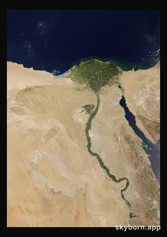 The Earth on 29 July 2024 · Nile Delta and Sinai