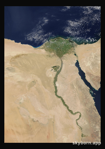 The Earth on 31 July 2024 · Nile Delta and Sinai