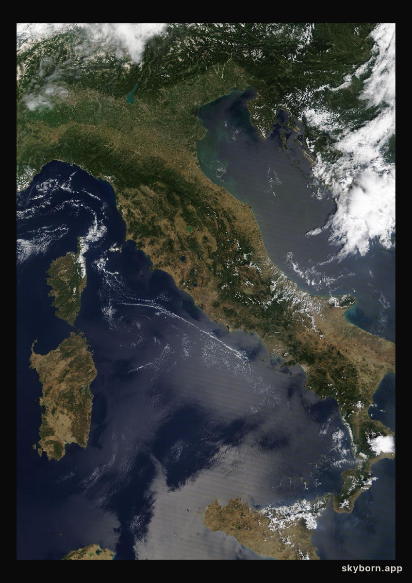 The Earth on 8 August 2024 · Italy and the Adriatic