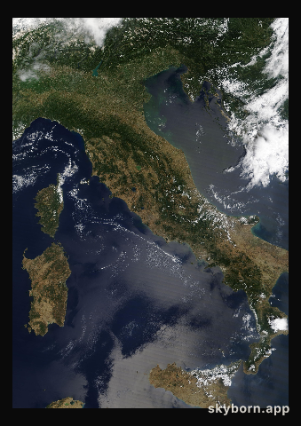 The Earth on 8 August 2024 · Italy and the Adriatic