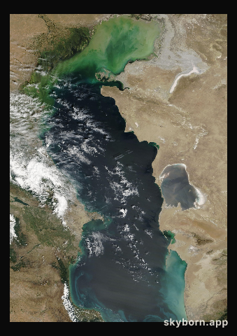 The Earth on 31 August 2024 · Caspian Sea