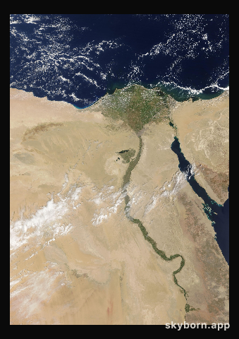 The Earth on 1 September 2024 · Nile Delta and Sinai