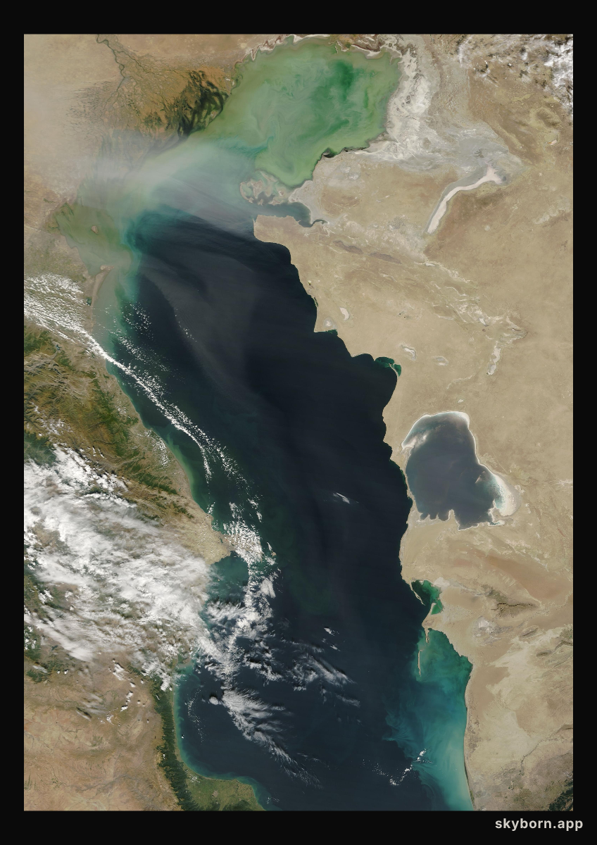 The Earth on 1 October 2024 · Caspian Sea