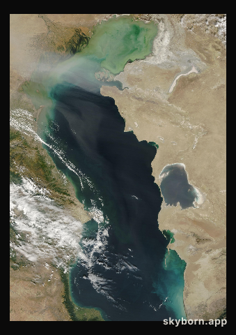The Earth on 1 October 2024 · Caspian Sea