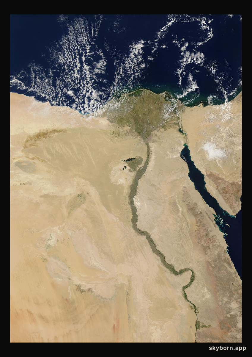 The Earth on 5 October 2024 · Nile Delta and Sinai