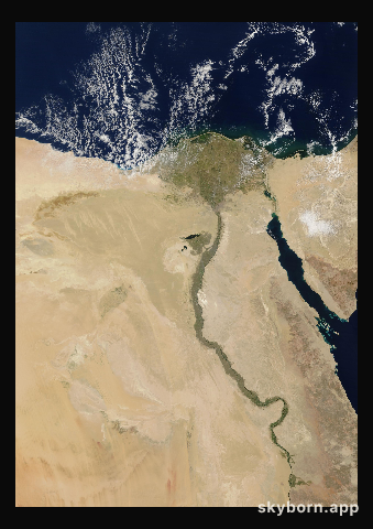 The Earth on 5 October 2024 · Nile Delta and Sinai
