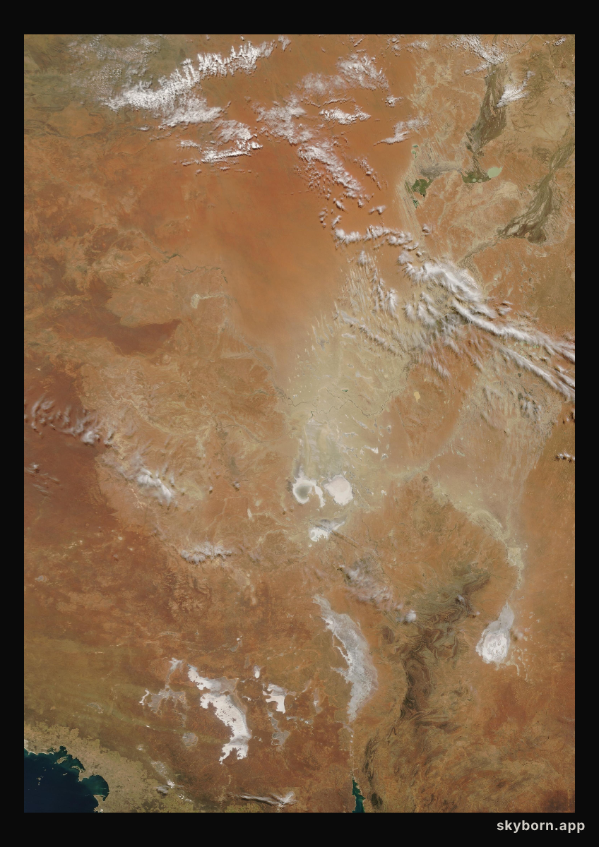 The Earth on 8 October 2024 · Lake Eyre, Australia