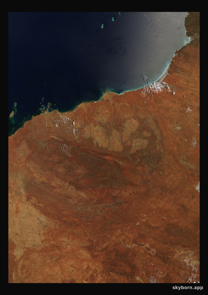 The Earth on 13 October 2024 · Pilbara, Western Australia