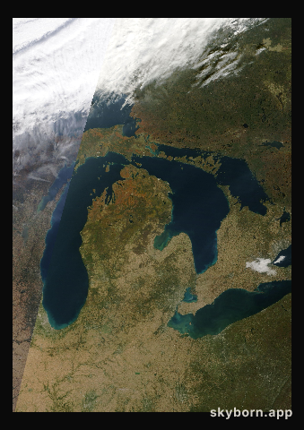 The Earth on 19 October 2024 · Great Lakes