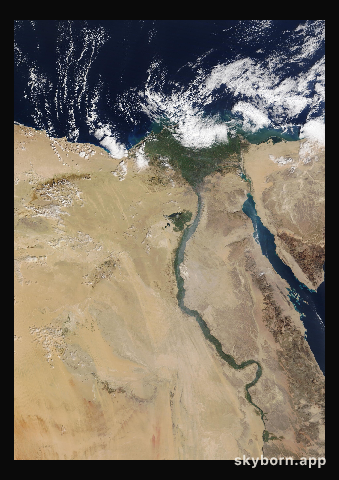 The Earth on 29 November 2024 · Nile Delta and Sinai