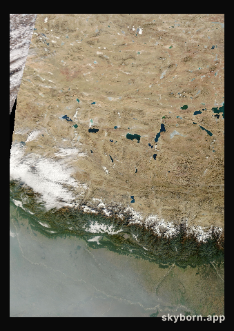 The Earth on 17 December 2024 · Himalaya and Tibet