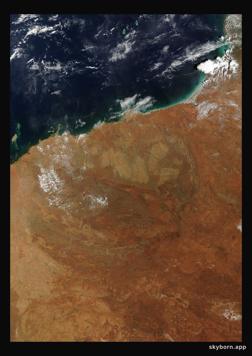 The Earth on 18 December 2024 · Pilbara, Western Australia
