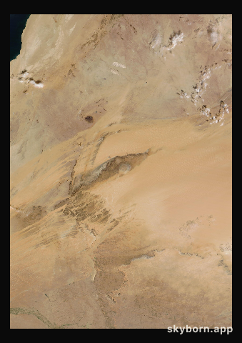 The Earth on 20 December 2024 · Eye of the Sahara, Mauritania