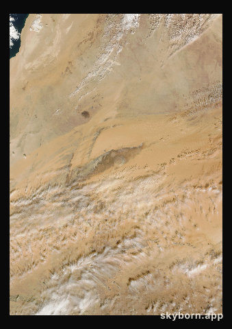 The Earth on 22 December 2024 · Eye of the Sahara, Mauritania