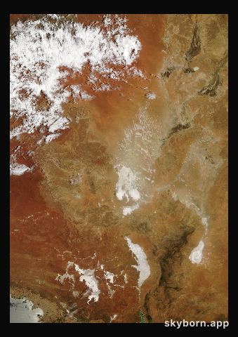 The Earth on 8 January 2025 · Lake Eyre, Australia
