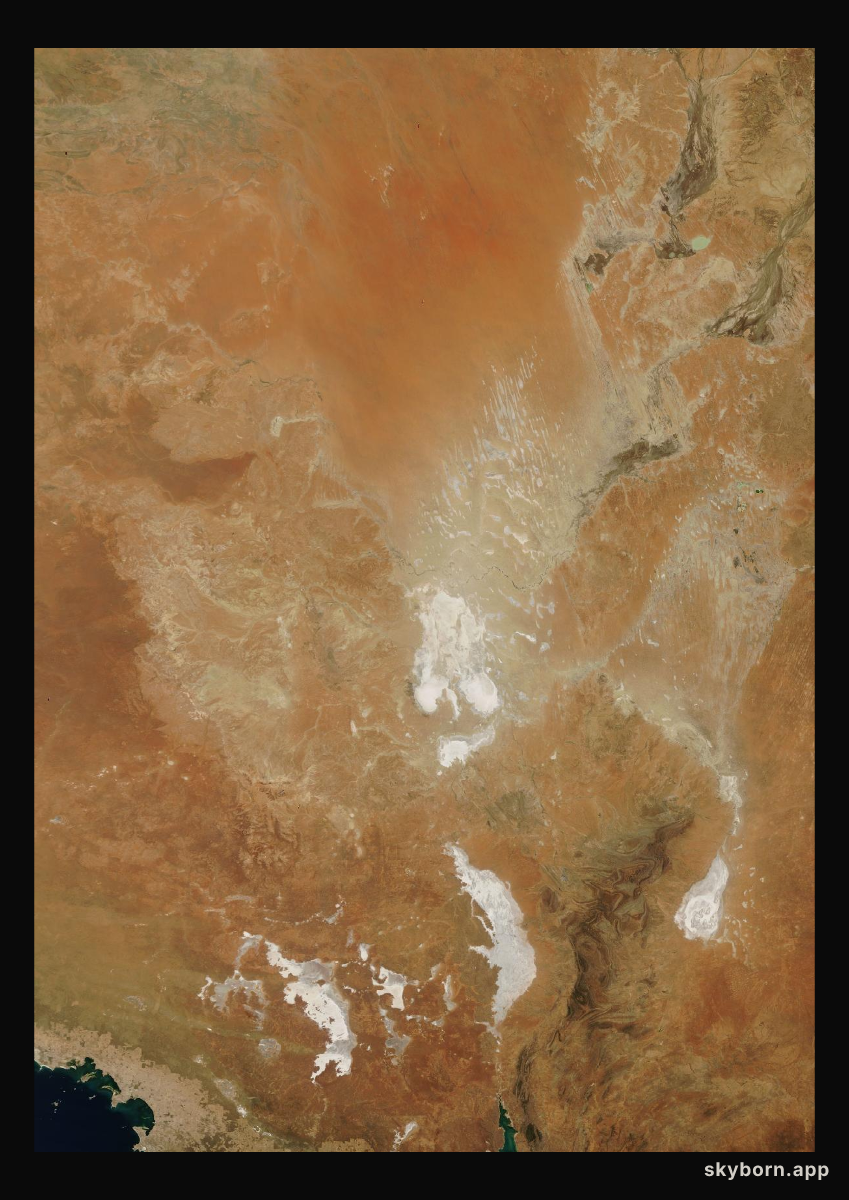 The Earth on 17 January 2025 · Lake Eyre, Australia