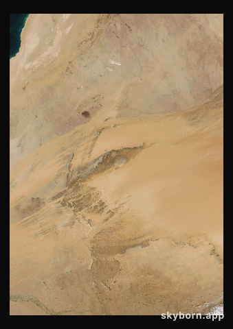 The Earth on 7 February 2025 · Eye of the Sahara, Mauritania