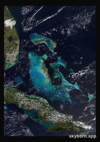 The Earth on 9 February 2025 · Bahamas