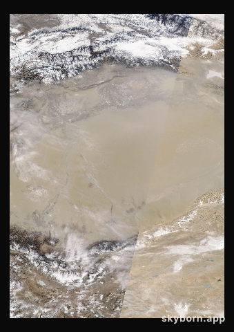 The Earth on 19 February 2025 · Taklamakan Desert