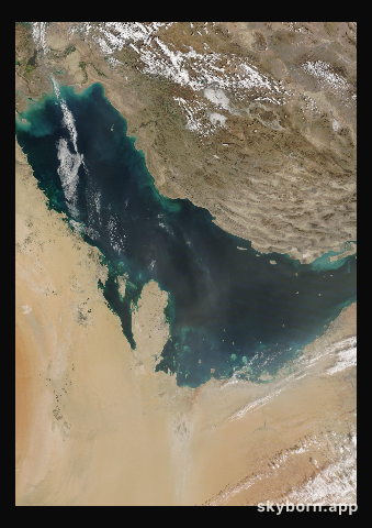 The Earth on 21 February 2025 · Persian Gulf