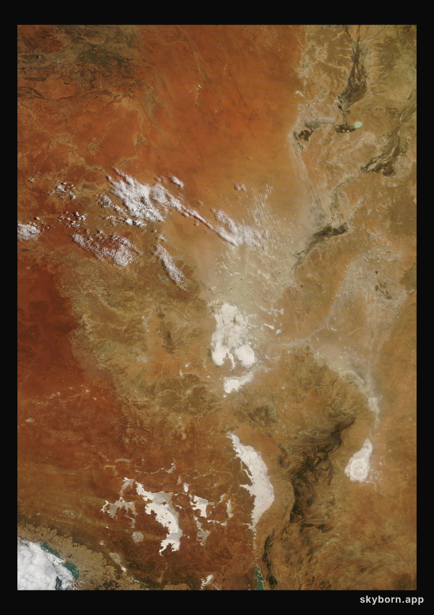 The Earth on 24 February 2025 · Lake Eyre, Australia