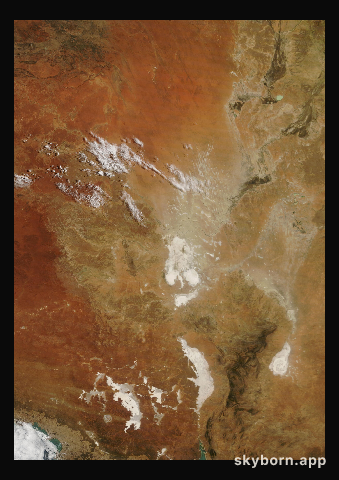 The Earth on 24 February 2025 · Lake Eyre, Australia