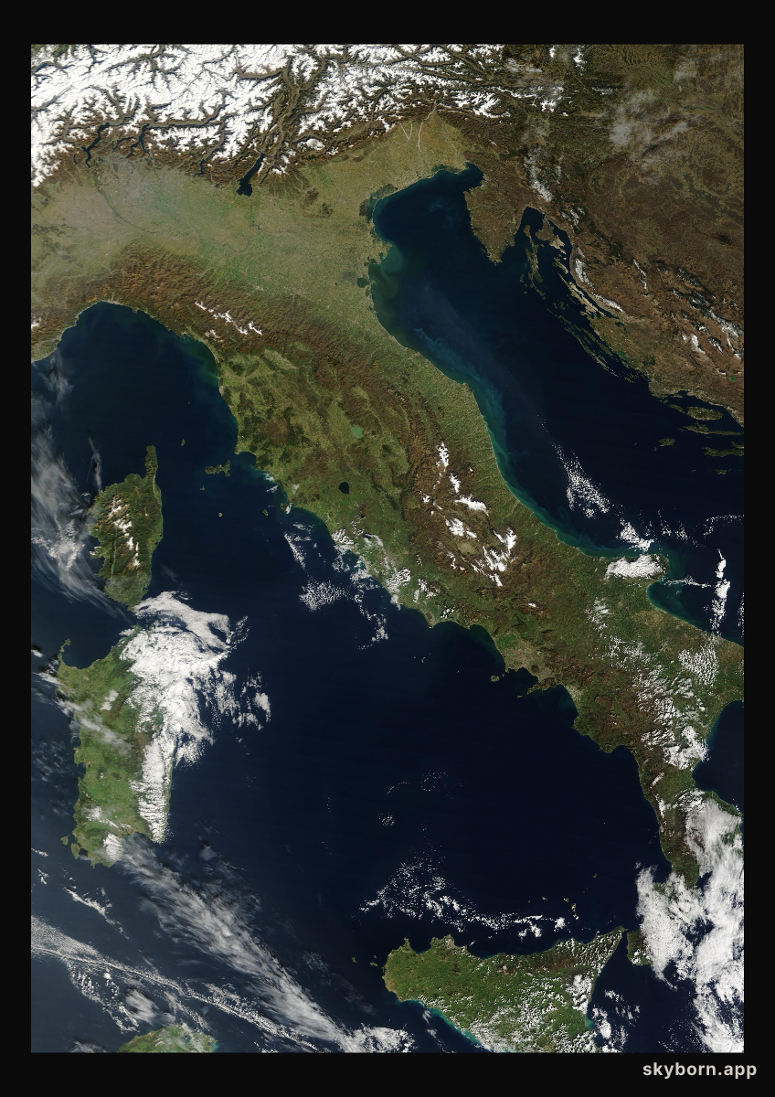The Earth on 4 March 2025 · Italy and the Adriatic