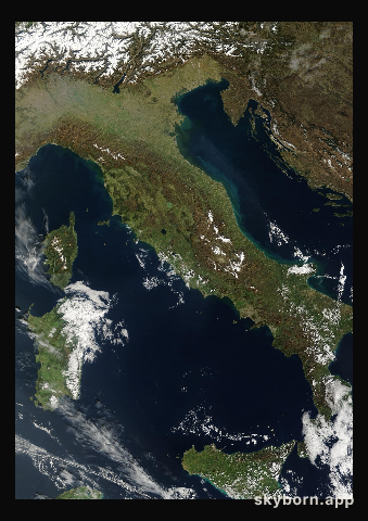 The Earth on 4 March 2025 · Italy and the Adriatic