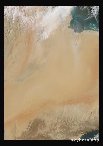 The Earth on 8 March 2025 · Empty Quarter, Arabia