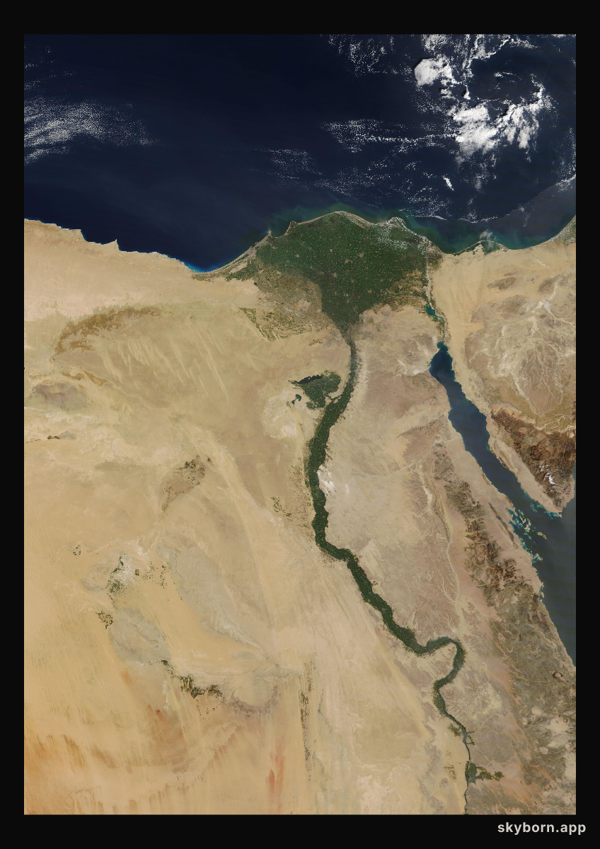 The Earth on 10 March 2025 · Nile Delta and Sinai