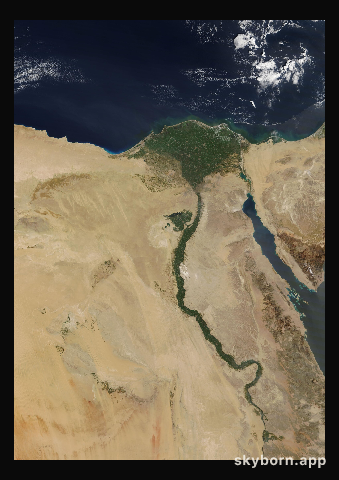 The Earth on 10 March 2025 · Nile Delta and Sinai
