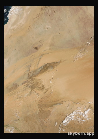 The Earth on 21 March 2025 · Eye of the Sahara, Mauritania