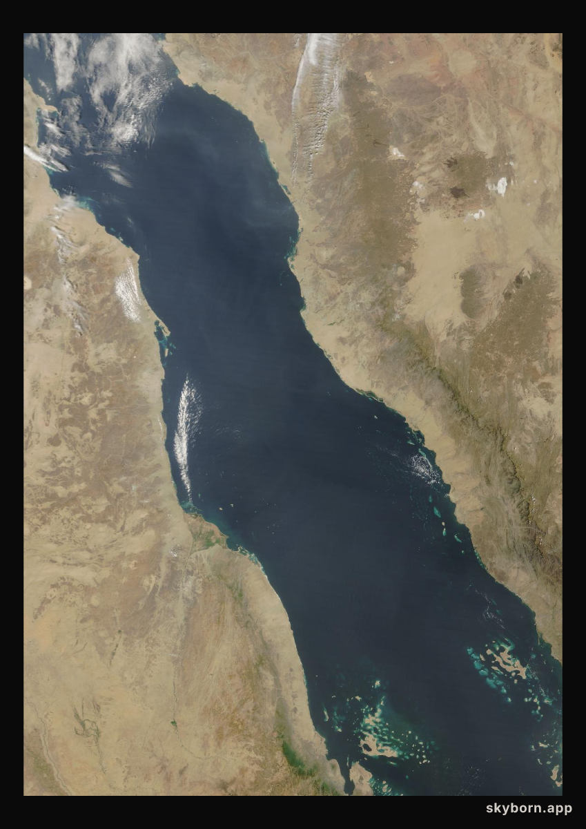 The Earth on 28 March 2025 · Red Sea