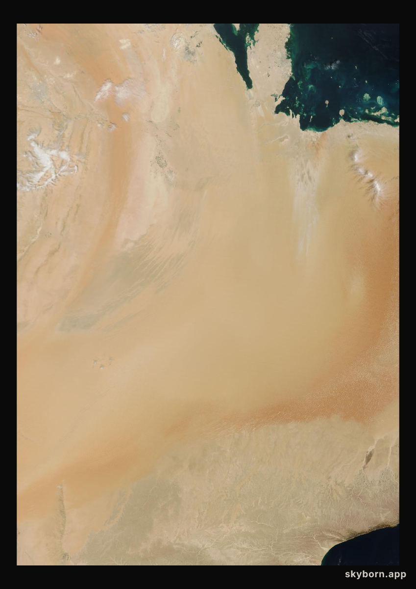 The Earth on 1 April 2025 · Empty Quarter, Arabia