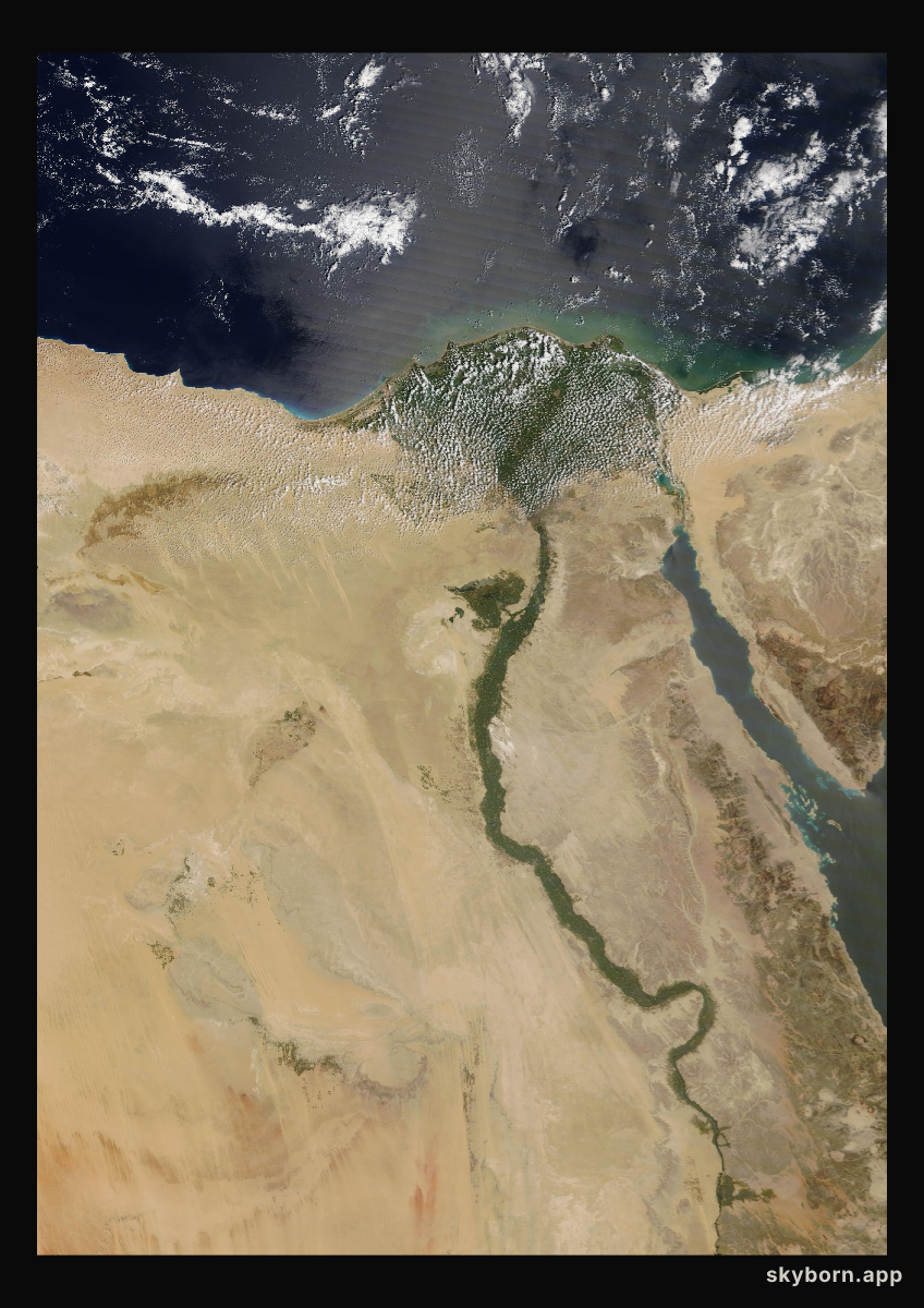 The Earth on 4 April 2025 · Nile Delta and Sinai