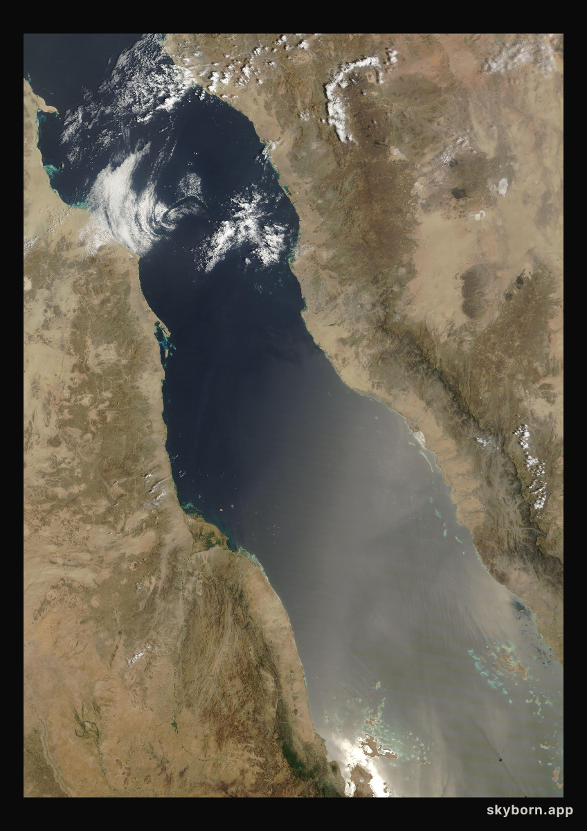 The Earth on 10 April 2025 · Red Sea