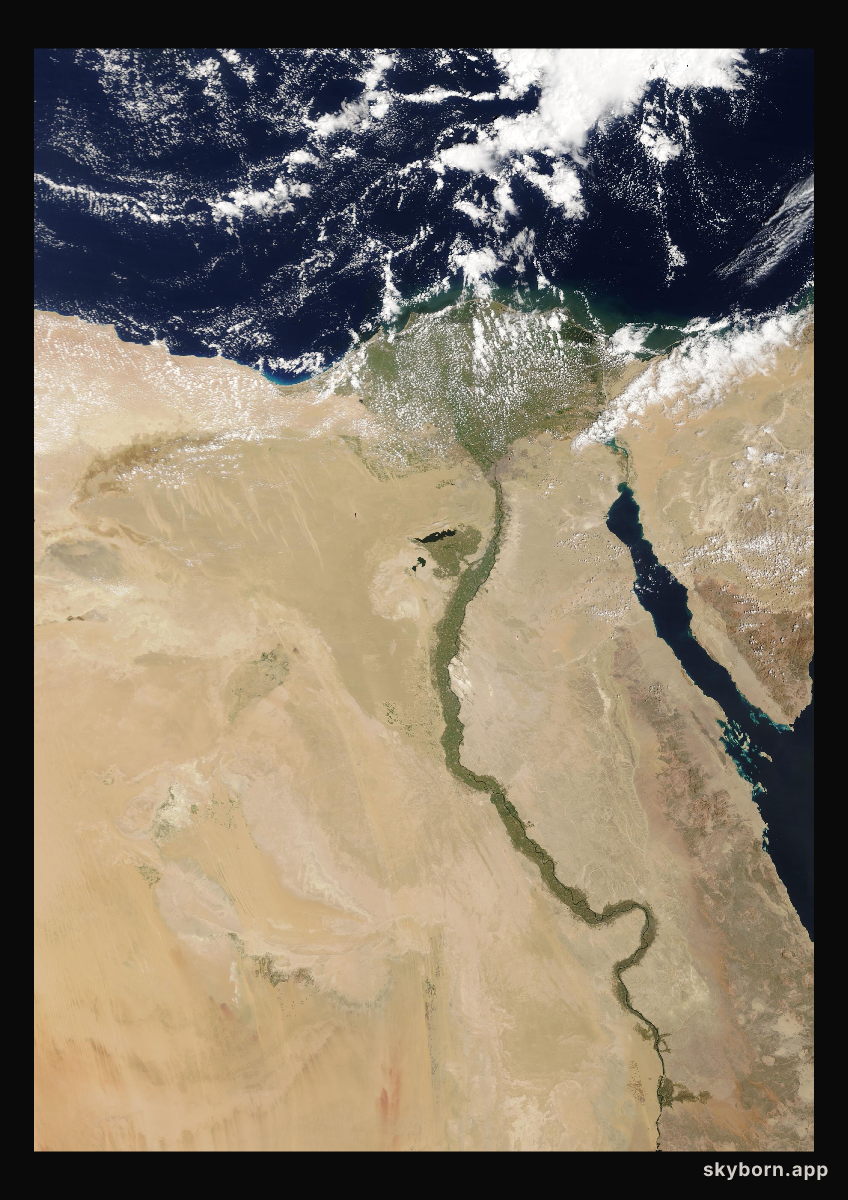 The Earth on 13 April 2025 · Nile Delta and Sinai