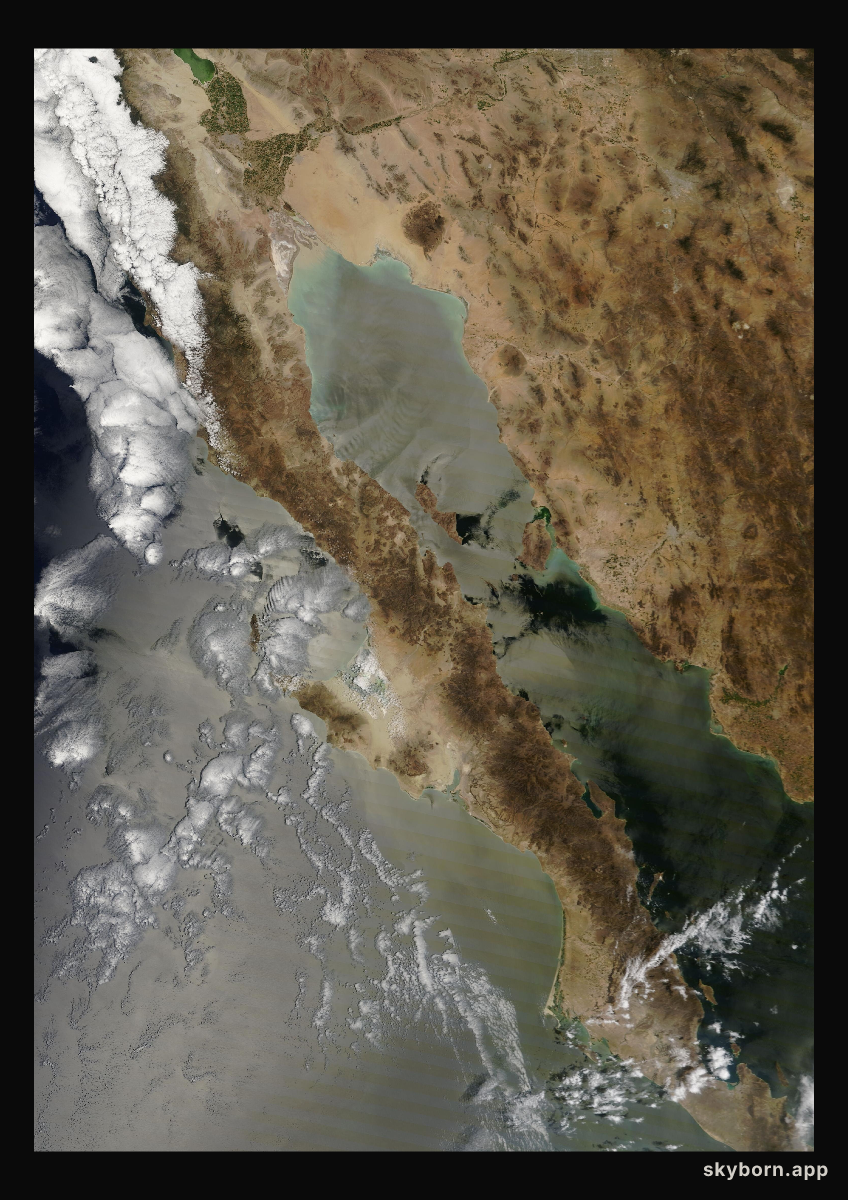 The Earth on 16 April 2025 · Baja California