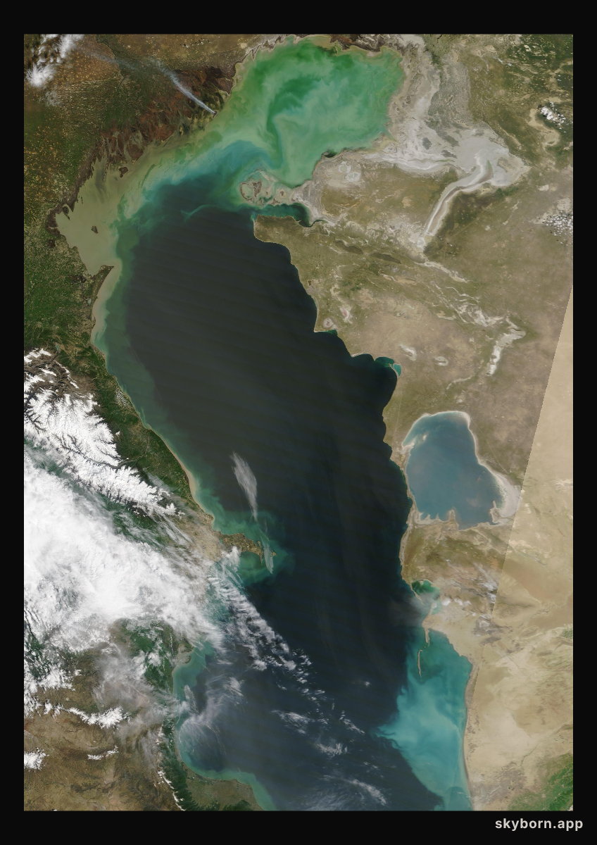 The Earth on 20 April 2025 · Caspian Sea