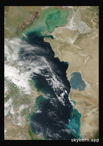 The Earth on 21 April 2025 · Caspian Sea