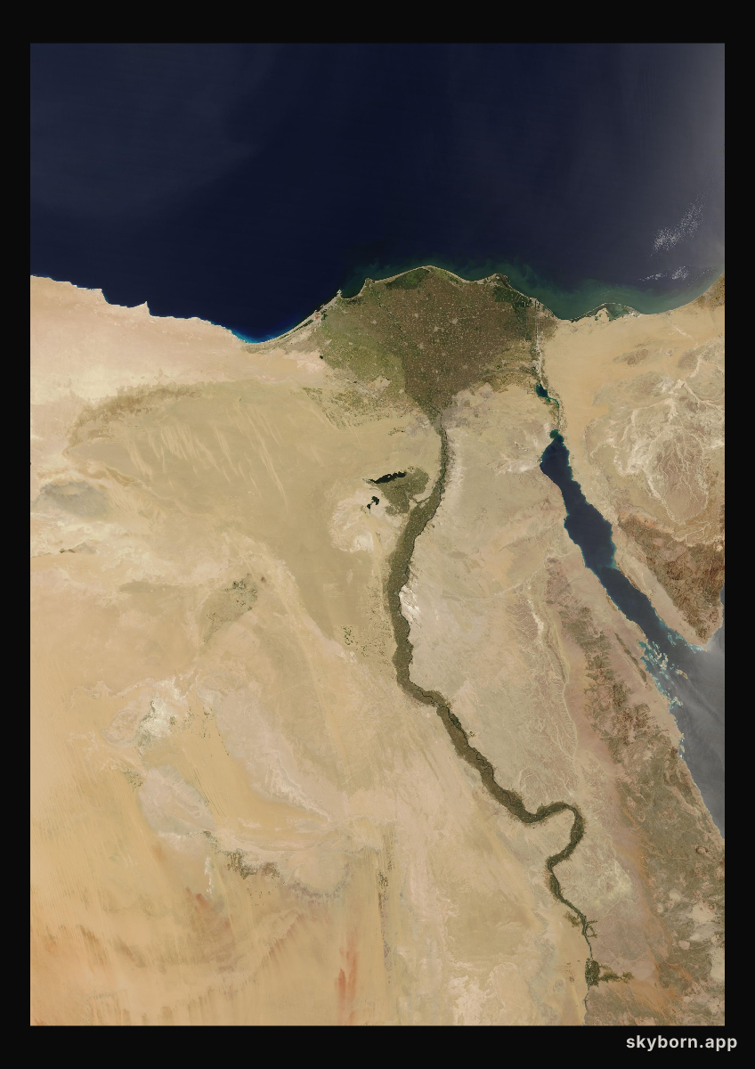 The Earth on 23 May 2025 · Nile Delta and Sinai