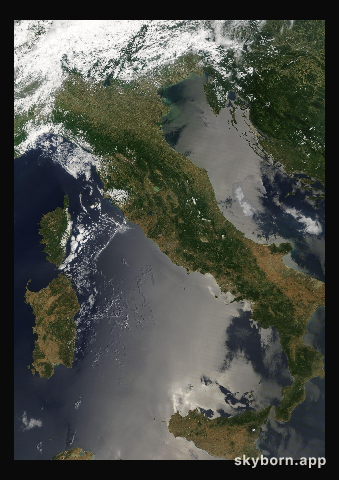 The Earth on 7 June 2025 · Italy and the Adriatic