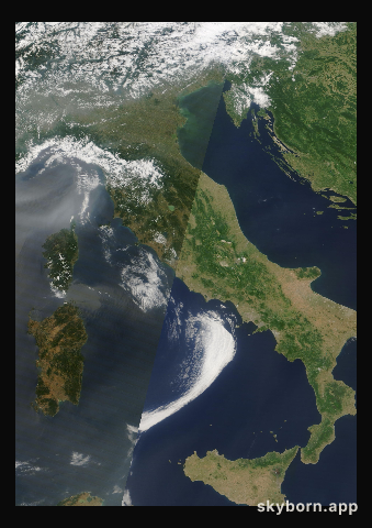 The Earth on 8 June 2025 · Italy and the Adriatic