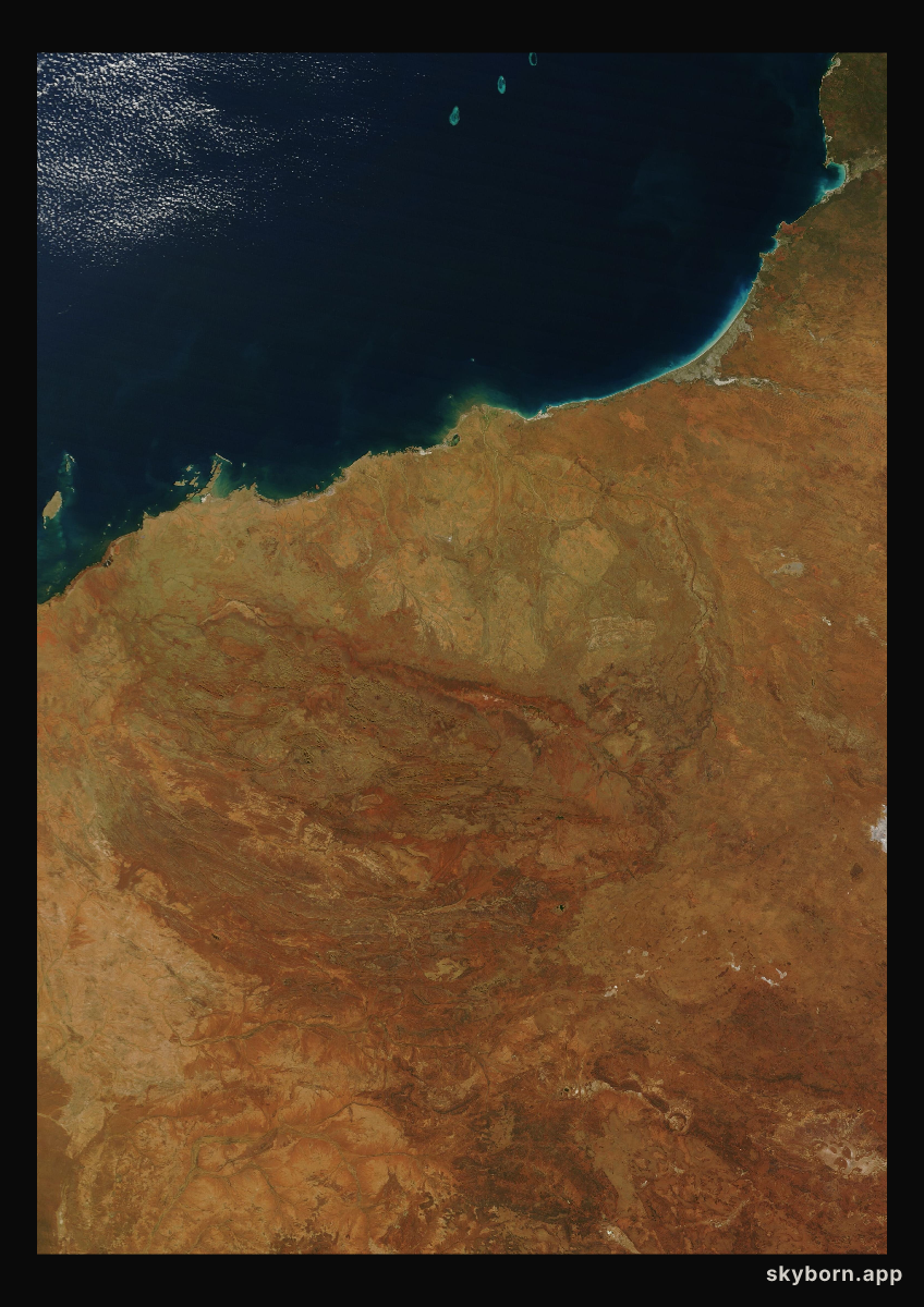 The Earth on 9 June 2025 · Pilbara, Western Australia