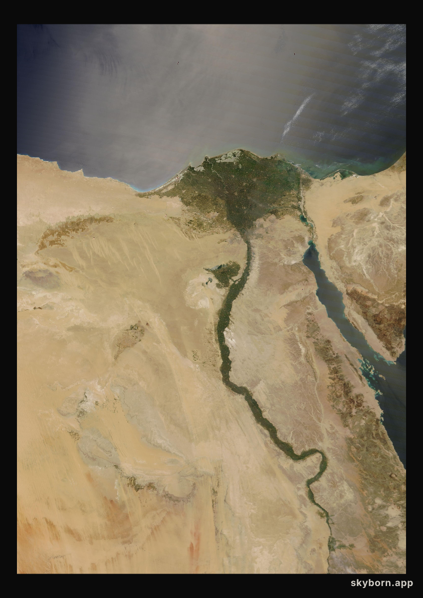 The Earth on 20 June 2025 · Nile Delta and Sinai