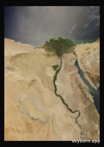 The Earth on 20 June 2025 · Nile Delta and Sinai
