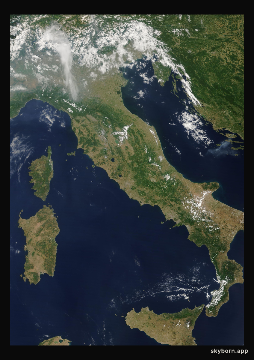 The Earth on 21 June 2025 · Italy and the Adriatic